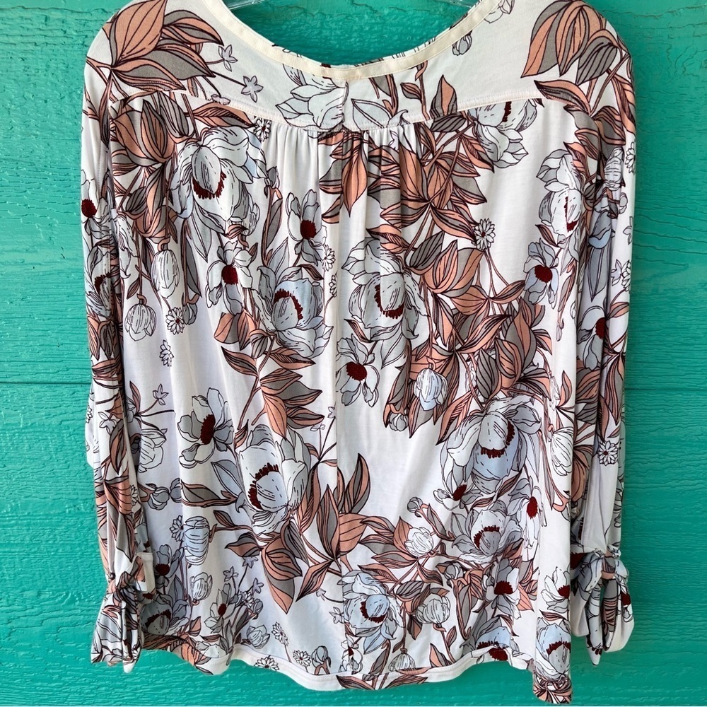 ANTHROPOLOGIE FREE PEOPLE KEEPIN ON FLORAL FLOWY OVERSIZED TUNIC TOP SIZE MEDIUM - Picture 5 of 9
